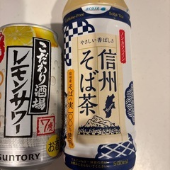 お酒と蕎麦茶の画像