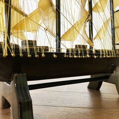 帆船模型 ヨーロッパ風 船 精工オブジェ 工芸品 ホームインテリア装飾 レトロ調デザイン 手作り帆船装飾の画像