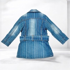 RAYALICE デニムジャケット100cmストライプデザイン ベルト付きy2kの画像