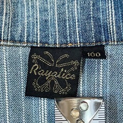 RAYALICE デニムジャケット100cmストライプデザイン ベルト付きy2kの画像