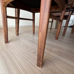 【受付停止】
ウォールナット材　ダイニングテーブルセットの画像