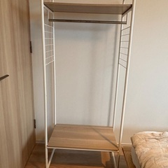 ハンガーラック　収納　棚の画像