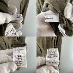 loungedress ラウンジドレス 長袖シャツ コットン カーキ レディース F【古着】【中古】の画像