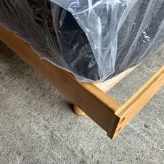 シングルベッド ポケットコイルマットレス付き 竹製 すのこベッド の画像