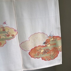 訪問着リメイク暖簾、着物素材横〜90–丈〜49!
の画像