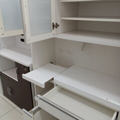 ★リユースのサカイ日立店★HJ8763 松田家具 レンジボード ホワイト H175.5×D47×W106 クリーニング済み の画像