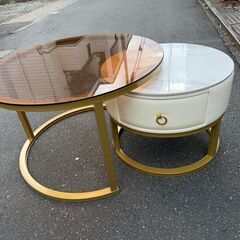 （739）￥8800　ガラステーブル　円卓の画像