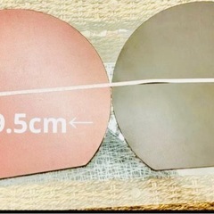 銀座三越　　輪島塗・山中漆器半月赤黒両面2枚セット新品未使用の画像