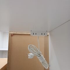 ★リユースのサカイ日立店★HJ8765  レンジ台 ホワイト/ダークブラウン H119.5×D43×W59.5 クリーニング済み の画像