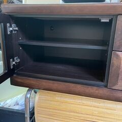 【リユースショップスパークル】テレビボード　No.194　テレビ台　ブラウン　TV台　ローボード　収納家具　配送設置可能♪の画像