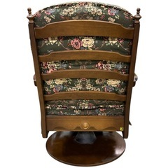 NO.2664 飛騨産業 穂高シリーズ 回転式アームチェア HK255AP K CTG キツツキマーク 椅子 家具 中古の画像