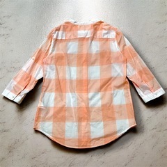 美品 TOMMY HILFIGER 2wayシャツオレンジチェックサイズ4の画像