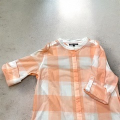 美品 TOMMY HILFIGER 2wayシャツオレンジチェックサイズ4の画像