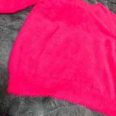 ピンク　セーター　LLサイズ　ニット　長袖　イマージュの画像