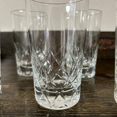 【無料】クリスタルグラス5個の画像