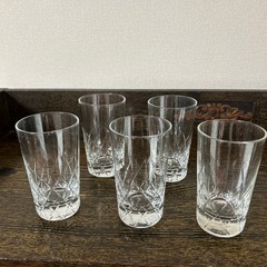 【無料】クリスタルグラス5個の画像