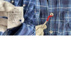 Rivet&blue Rivet&blue 長袖シャツ リネン ブルー レディース【古着】【中古】の画像