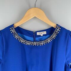 JUSGLITTY ジャスグリッティー ワンピース ポリエステル ブルー レディース【古着】【中古】の画像