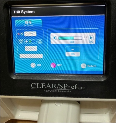 【クリスマスセール】【大特価】【良好】CLEAR/SP-ef plus｜業務用脱毛機 THR方式／水冷・連射対応【動作OK・付属多数】