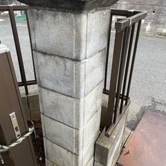 コンクリート　長方形石　門柱の画像