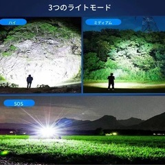【抱き合わせ割引あり】新品未使用LED懐中電灯　スマホ充電も可④の画像