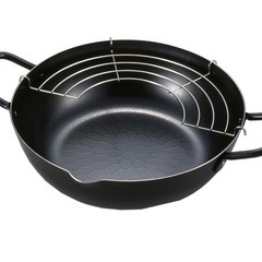  鉄製 天ぷら鍋 24cm アミ付き 3.2L ガス火・IH対応 揚鍋 日本製 SH9160の画像