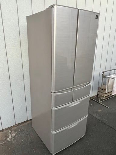 ■シャープ 6ドア冷凍冷蔵庫 455L 2019年製■SHARP SJ-F462E フレンチドア(観音開き)■6ドア冷蔵庫 シルバー系 自動製氷 プラズマクラスター搭載