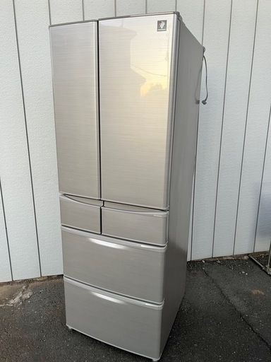 ■シャープ 6ドア冷凍冷蔵庫 455L 2019年製■SHARP SJ-F462E フレンチドア(観音開き)■6ドア冷蔵庫 シルバー系