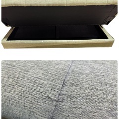 NO.2665 ニトリ コーナーソファ ソファベッド グリーン 収納付き ソファ 家具 中古の画像