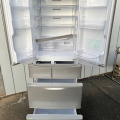 ■シャープ 6ドア冷凍冷蔵庫 455L 2019年製■SHARP SJ-F462E フレンチドア(観音開き)■6ドア冷蔵庫 シルバー系 自動製氷 プラズマクラスター搭載の画像