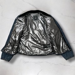 ワークマン FieldCore L デニムアルミジャケット 収納袋付き 防寒着の画像