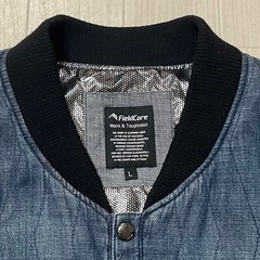 ワークマン FieldCore L デニムアルミジャケット 収納袋付き 防寒着の画像