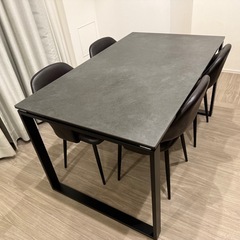 タンスのゲン ダイニング　椅子　
チェア 4脚セット／ブラウニーブラック／引き取り限定（代々木）の画像