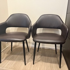 タンスのゲン ダイニング　椅子　
チェア 4脚セット／ブラウニーブラック／引き取り限定（代々木）の画像