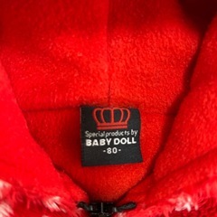 baby doll／80cm／フード付パーカー／ミニーちゃん／モコモコの画像