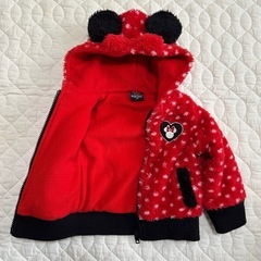 baby doll／80cm／フード付パーカー／ミニーちゃん／モコモコの画像