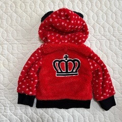 baby doll／80cm／フード付パーカー／ミニーちゃん／モコモコの画像