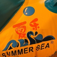 ハンドル付き浮き輪　日除付き浮き輪の画像