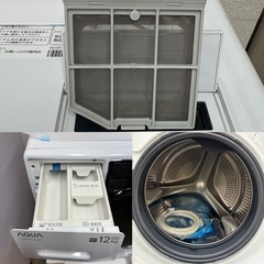 ⭐️AQUA⭐️ドラム式洗濯乾燥機 2024年 12/6kg❗️大阪市近郊配送無料の画像