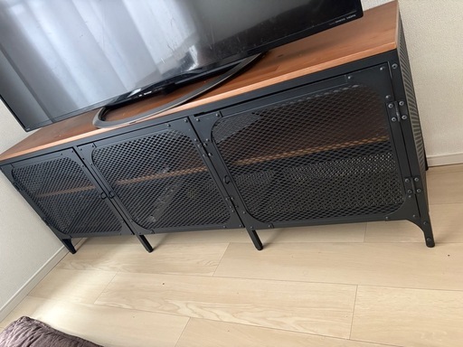 インダストリアル　アルミ　コンテナ　テレビ台にも インダストリアル調テレビ台 木製 [幅180] | 【公式】LOWYA(ロウヤ