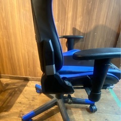 訳あり★GTRACING ゲーミングチェア　ブルー　の画像