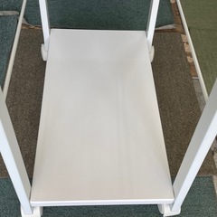 【リサイクルサービス八光】幅30㎝　ホワイト　隙間ワゴン　キャスター付きの画像