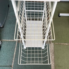 【リサイクルサービス八光】幅30㎝　ホワイト　隙間ワゴン　キャスター付きの画像