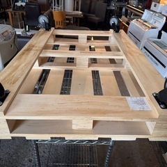 【未使用】ガラストップ ローテーブル キャスター付き｜幅120cmの画像