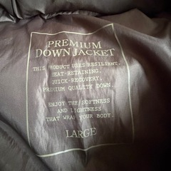 UNIQLO  オールド　ユニクロ　 プレミアムダウンジャケットカーキ色　ファー付き Lサイズの画像