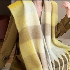 ミックスカラー大判マフラーの画像