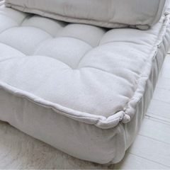 【美品】ette フロアソファ アイボリーの画像