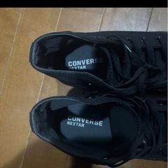 コンバース　レディース　ブラックモノクローム　スニーカー　　の画像