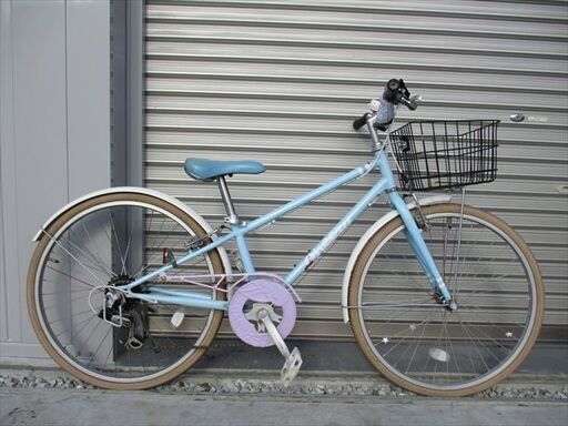 中古子供用自転車 24インチ　点検整備済み E766☆10000円☆整備済み 中古子供自転車 【24インチ水色 】 (CYCLE