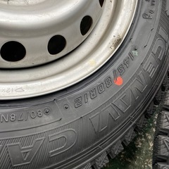 １４５／１２ー6PR スタッドレスタイヤ＆ホイール４本セット　ハイゼット　ハイゼットトラックの画像